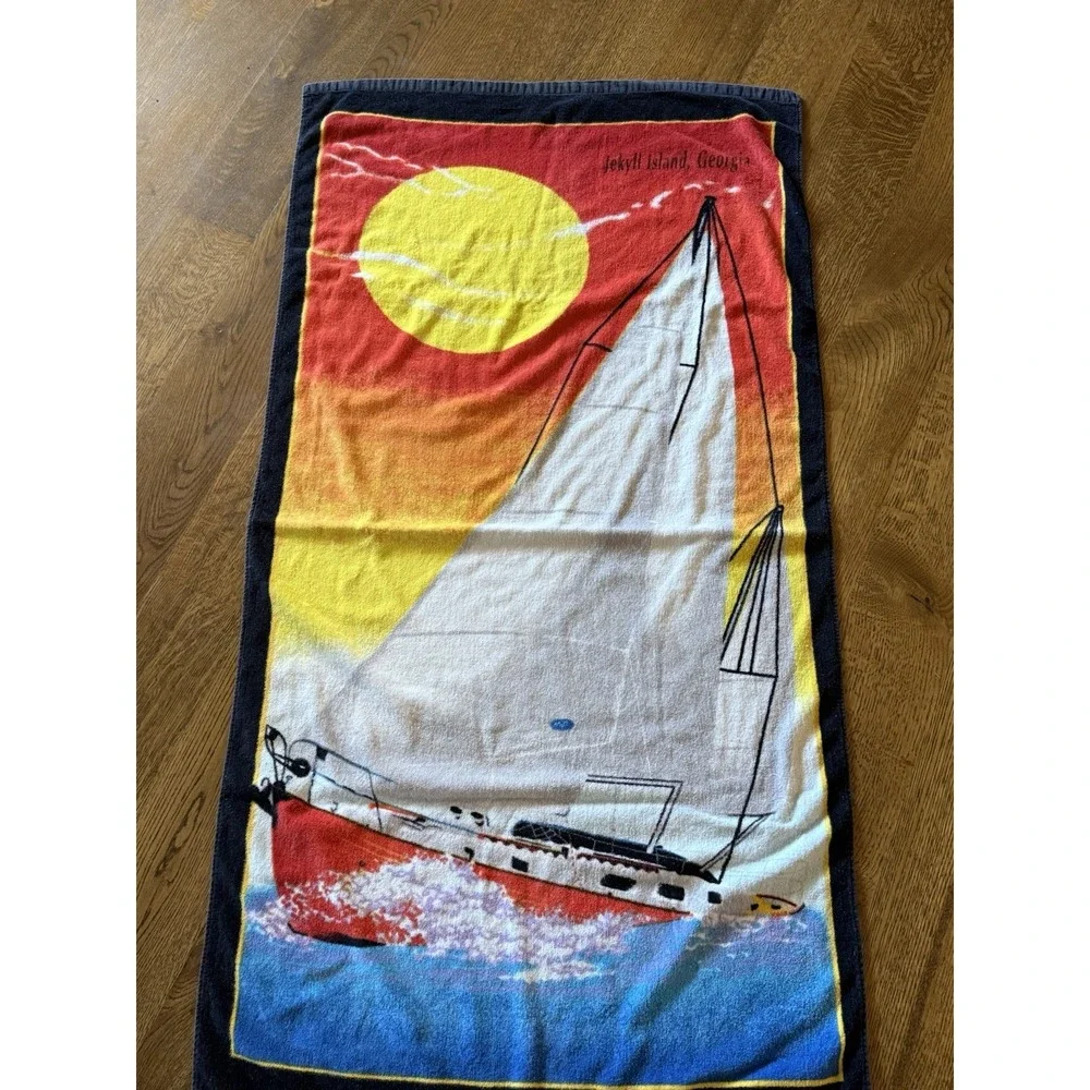 RARE Y2K Jekyll Island Beach Towel Sherry Mfg